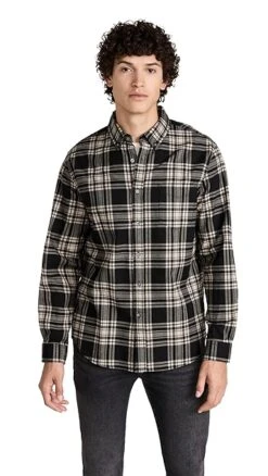 Alex Mill Mill Shirt In Black/Ivory Tartan -Reberio Fashion Store amill303281b2e4 1666716765339 2 0. UX357 QL90