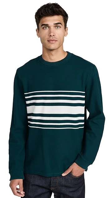 Club Monaco Stripe Pique Crewneck Sweater 6 Club Monaco Stripe Pique Crewneck Sweater - Image 6