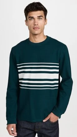 Club Monaco Stripe Pique Crewneck Sweater 13 Club Monaco Stripe Pique Crewneck Sweater -Reberio Fashion Store clubm4453511907 1665490762048 2 0. UX357 QL90