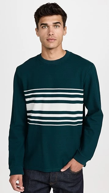 Club Monaco Stripe Pique Crewneck Sweater 7 Club Monaco Stripe Pique Crewneck Sweater - Image 7
