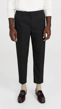 Club Monaco Textured Elasticated Trousers -Reberio Fashion Store clubm4454427372 1669837746548 2 0. UX357 QL90