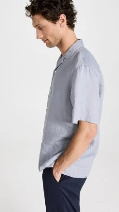 Club Monaco Short Sleeve Linen Shirt -Reberio Fashion Store clubm4460276122 1681832980558 2 0. UX357 QL90