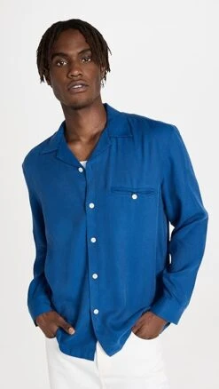 Club Monaco Textured Tencel Shirt
