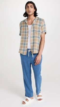 Corridor Washed Indigo Drawstring Trousers 10 Corridor Washed Indigo Drawstring Trousers -Reberio Fashion Store corri3012011873 1676676310582 2 0. UX357 QL90