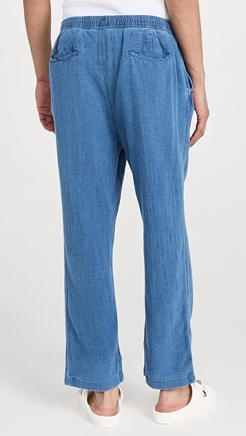 Corridor Washed Indigo Drawstring Trousers 2 Corridor Washed Indigo Drawstring Trousers - Image 2