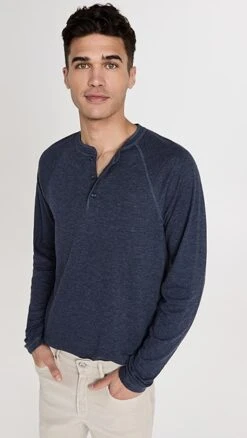 Faherty Cloud Long Sleeve Henley -Reberio Fashion Store faher3034716612 1679441221849 2 0. UX357 QL90