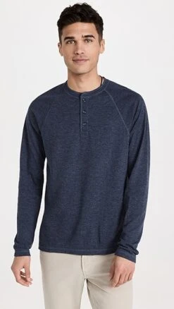 Faherty Cloud Long Sleeve Henley