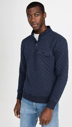 Faherty Epic Quilted Fleece Pullover