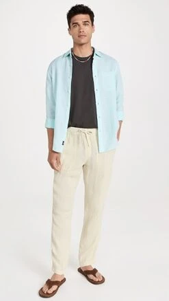 Faherty Linen Drawstring Pants -Reberio Fashion Store faher30650203f7 1682973517602 2 0. UX357 QL90