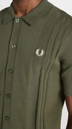 Fred Perry Button Through Knitted Shirt -Reberio Fashion Store fperr3059155648 1675355360419 2 0. UX357 QL90