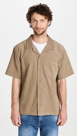 FRAME Light Weight Cord Camp Collar Shirt -Reberio Fashion Store frame3221815230 1677863361575 2 0. UX357 QL90