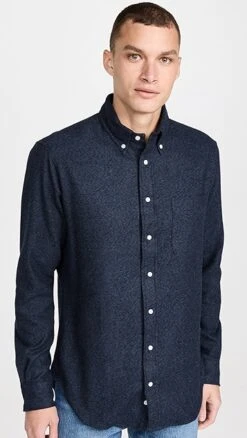 Gitman Vintage Navy Cotton Tweed -Reberio Fashion Store gitma304931af4f 1664288125383 2 0. UX357 QL90