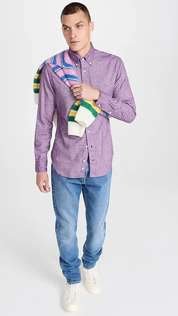 Gitman Vintage Brushed Chambray Button Down Shirt 4 Gitman Vintage Brushed Chambray Button Down Shirt - Image 4