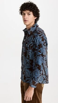 House Of Aama Paisley Corduroy Button Up Shirt -Reberio Fashion Store haama30040126ca 1666723012822 2 0. UX357 QL90