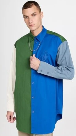 JW Anderson Colorblock Overshirt -Reberio Fashion Store jwand3010092234 1664319139922 2 0. UX357 QL90