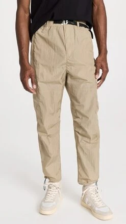 Lacoste Taffeta Relaxed Fit Cargo Belted Trousers