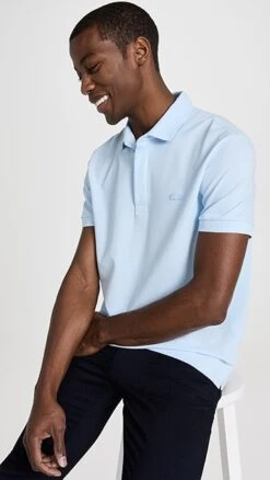 Lacoste Short Sleeve Ribbed Collar Shirt