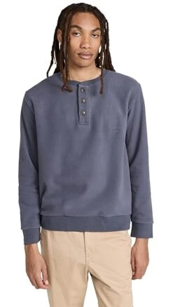 Madewell Polar Fleece Henley -Reberio Fashion Store madew4583513694 1667861378567 2 0. UX357 QL90
