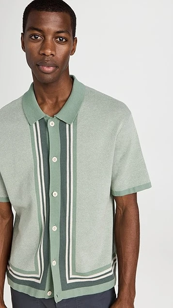 Madewell Sweater Polo Buttondown Stripe 1 Madewell Sweater Polo Buttondown Stripe