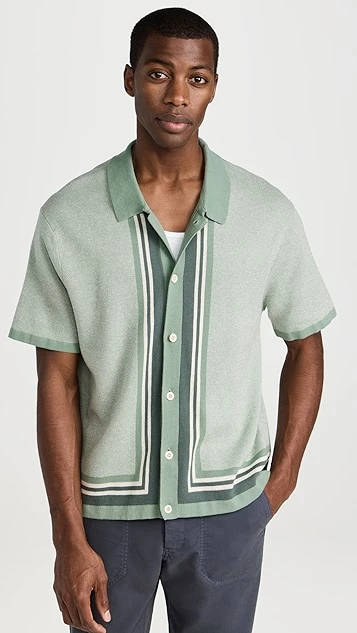 Madewell Sweater Polo Buttondown Stripe 6 Madewell Sweater Polo Buttondown Stripe - Image 6