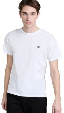 Maison Kitsune Grey Fox Head Patch Classic Tee -Reberio Fashion Store maisk31174102ca 1646328487254 2 0. UX357 QL90