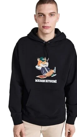 Maison Kitsune Dressed Fox Relaxed Hoodie -Reberio Fashion Store maisk312331071b 1678394507001 2 0. UX357 QL90