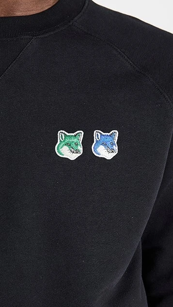 Maison Kitsune Double Monochrome Fox Head Classic Sweatshirt 5 Maison Kitsune Double Monochrome Fox Head Classic Sweatshirt - Image 5