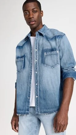MOUSSY VINTAGE Mvm Cut-Off Denim Shirt