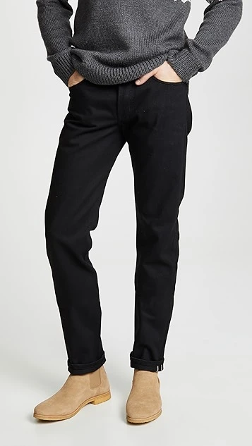 Naked & Famous Weird Guy Solid Black Selvedge 1 Naked & Famous Weird Guy Solid Black Selvedge