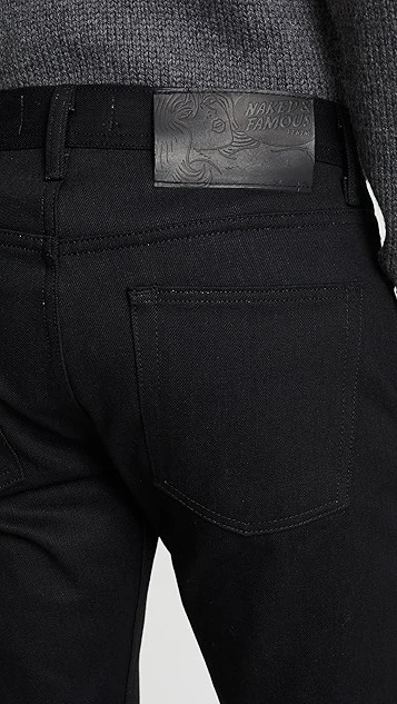 Naked & Famous Weird Guy Solid Black Selvedge 5 Naked & Famous Weird Guy Solid Black Selvedge - Image 5