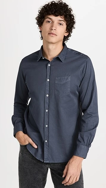 Officine Generale Lipp Pigment Dye Twill Shirt 7 Officine Generale Lipp Pigment Dye Twill Shirt - Image 7