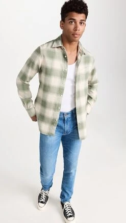 Officine Generale Giacomo Brushed Shirt -Reberio Fashion Store ogene301721e1ad 1661971684941 2 0. UX357 QL90