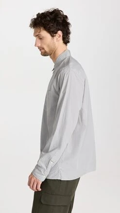 Officine Generale Emory Contrast Stitch Shirt -Reberio Fashion Store ogene3017897842 1673653224394 2 0. UX357 QL90