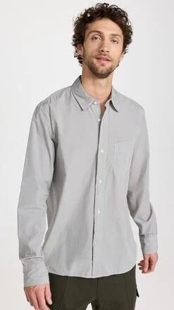 Officine Generale Emory Contrast Stitch Shirt