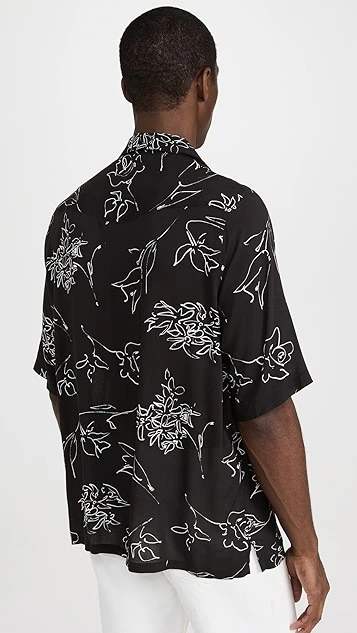 Officine Generale Eren Calligraphy Print Shirt 2 Officine Generale Eren Calligraphy Print Shirt - Image 2