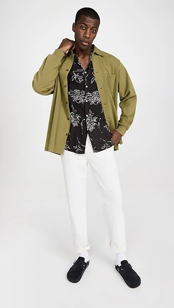 Officine Generale Eren Calligraphy Print Shirt 4 Officine Generale Eren Calligraphy Print Shirt - Image 4