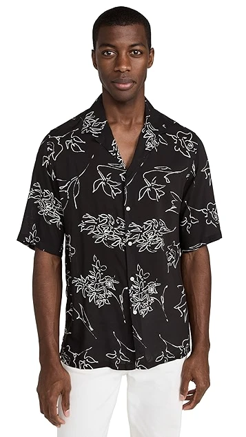 Officine Generale Eren Calligraphy Print Shirt 6 Officine Generale Eren Calligraphy Print Shirt - Image 6