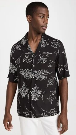 Officine Generale Eren Calligraphy Print Shirt