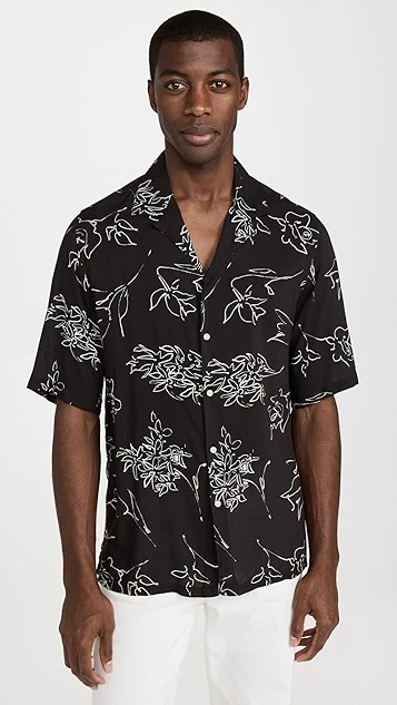 Officine Generale Eren Calligraphy Print Shirt 7 Officine Generale Eren Calligraphy Print Shirt - Image 7