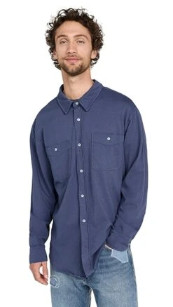 Officine Generale Dante Jersey Shirt -Reberio Fashion Store ogene301811345e 1670423810402 2 1. UX357 QL90