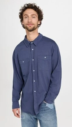 Officine Generale Dante Jersey Shirt -Reberio Fashion Store ogene301811345e 1670423810490 2 0. UX357 QL90