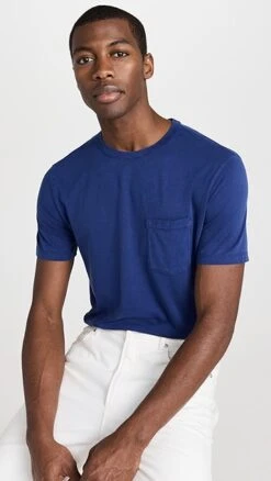 Officine Generale Tee Pocket Pigment Dye Lyocell Cotton Tee