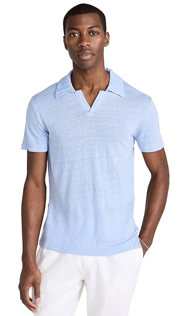 Officine Generale Simon Piece Dyed French Linen Polo 6 Officine Generale Simon Piece Dyed French Linen Polo - Image 6