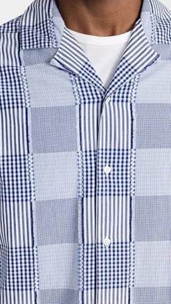 Officine Generale Eren Multicheck Reverse Shirt -Reberio Fashion Store ogene301931a98a 1675291630358 2 0. UX357 QL90