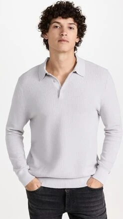 Onia Waffle Cotton Cashmere Polo