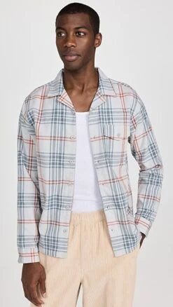 Onia Flannel Convertible Overshirt -Reberio Fashion Store oniaa3048394520 1669751843980 2 0. UX357 QL90