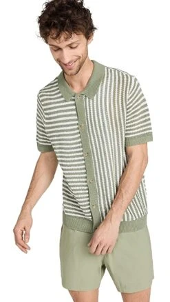 Onia Linen Short Sleeve Button Up Sweater -Reberio Fashion Store oniaa3051718ce0 1673555005497 2 0. UX357 QL90