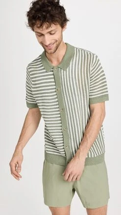 Onia Linen Short Sleeve Button Up Sweater -Reberio Fashion Store oniaa3051718ce0 1673555005970 2 0. UX357 QL90