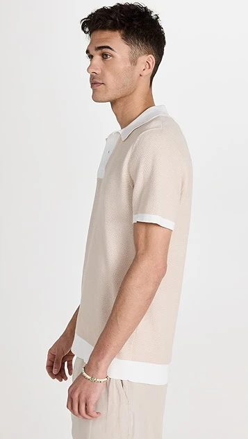 Onia Cotton Textured Knit Polo 3 Onia Cotton Textured Knit Polo - Image 3
