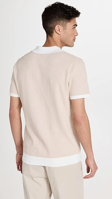 Onia Cotton Textured Knit Polo 2 Onia Cotton Textured Knit Polo - Image 2